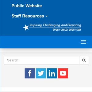 Department Page on Mobile